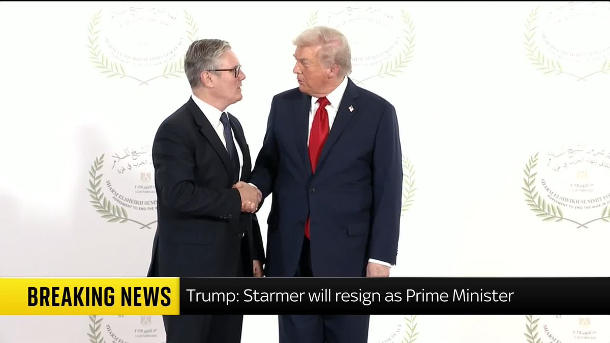 BREAKING: Donald Trump has weighed in on Sir Keir Starmer's potential exit from Downing Street, claiming that he "will resign". Our US correspondent Mark Stone has the latest ⬇️ Live updates: 📺 Sky 501, Virgin 602, Freeview 233 and YouTube