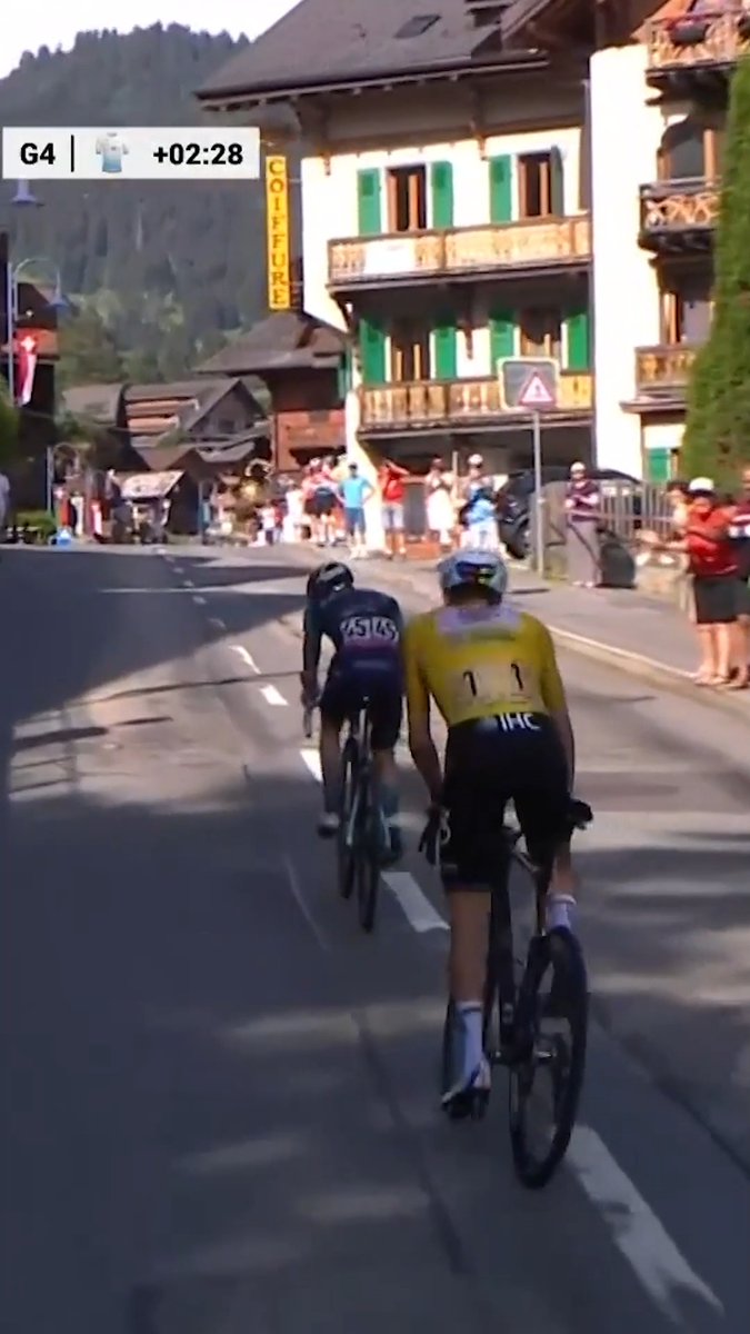Tadej Pogacar has taken the lead with km to go in the final stage of the Tour de Suisse!