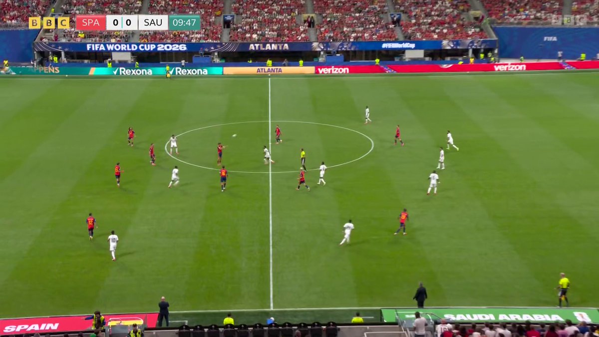 Lamine Yamal scores Spain's first goal against Saudi Arabia after just 10 minutes!🤩