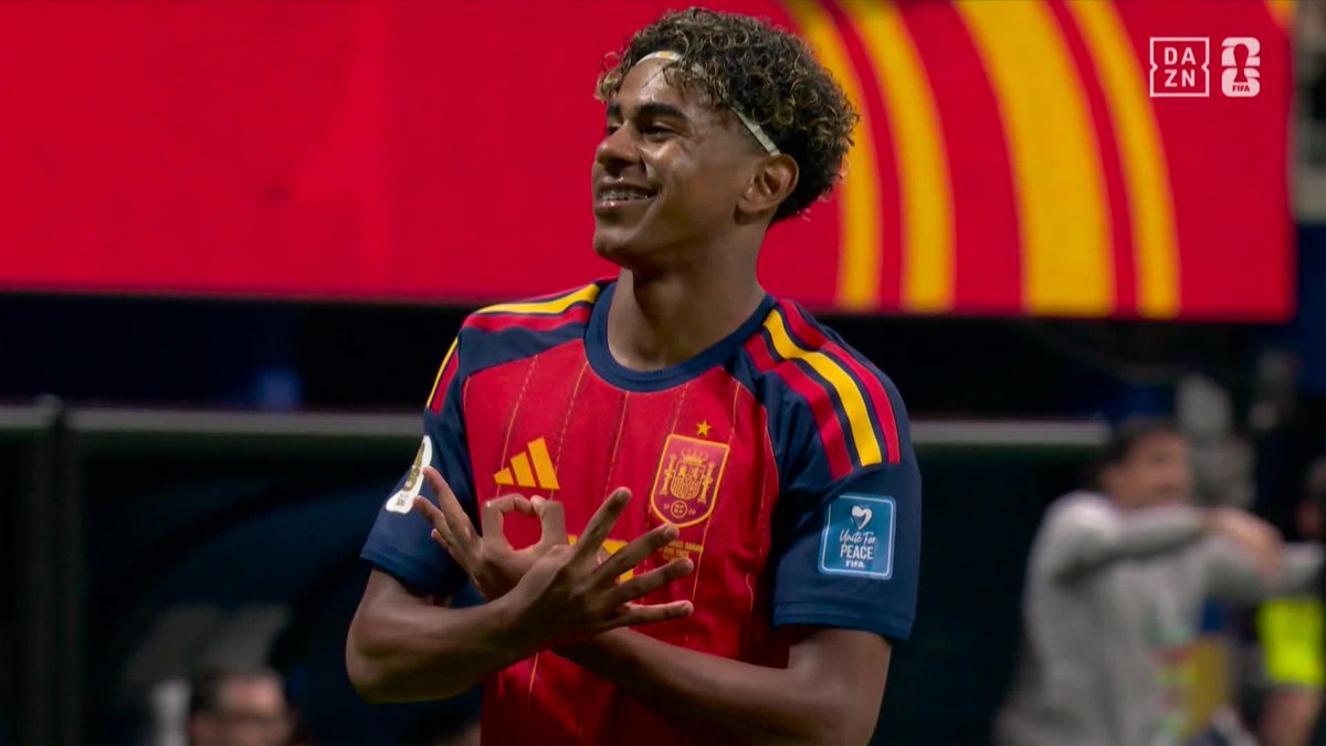 至高 オヤルサバルのスーパーなクロスから 最後は🇪🇸ヤマルが芸術的先制弾 🏆️#FIFAワールドカップ グループH 🆚スペイン×サウジアラビア 📱#DAZN ライブ配信中 #本気で楽しむならDAZN アクエリアス