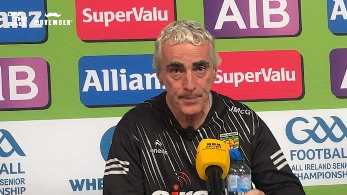 'There is no line of form anymore - that day is gone!' Donegal boss Jim McGuinness in the immediate aftermath of their shock defeat to Dublin in Croke Park... | 🟡🟢 He discusses watching the energy drop in the 2nd half, the impact of losing to Cork & the black cards at the beginning extra-time. | 🏐🌟 Gaelic football on Off The Ball with Movember Ireland #DublinGAA #DonegalGAA
