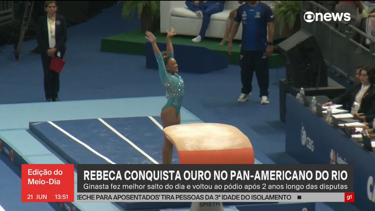 Rebeca Andrade é ouro no Pan do Rio, após hiato de quase dois anos. Maior medalhista olímpica brasileira, ginasta executou o melhor salto do dia. #JornalGloboNews ➡ Assista à #GloboNews: