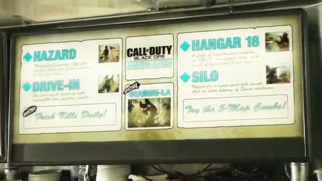 June 21, 2011 - BLACK OPS Call of Duty releases their burger diner-themed trailer for DLC 3: Annihilation, showing off four new Multiplayer and new Zombies map "SHANGRI-LA." #TIZH