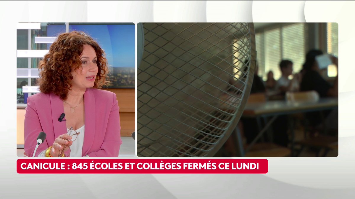 🔴 Canicule : "Le vrai problème, ce sont les écoles primaires. On a des enfants jeunes et des familles qui travaillent, qui n'ont pas toujours la possibilité de les garder", alerte proviseur au lycée Carnot à Paris, membre du syndicat SNUPDEN-FSU. #ToutEstPolitique #canal16