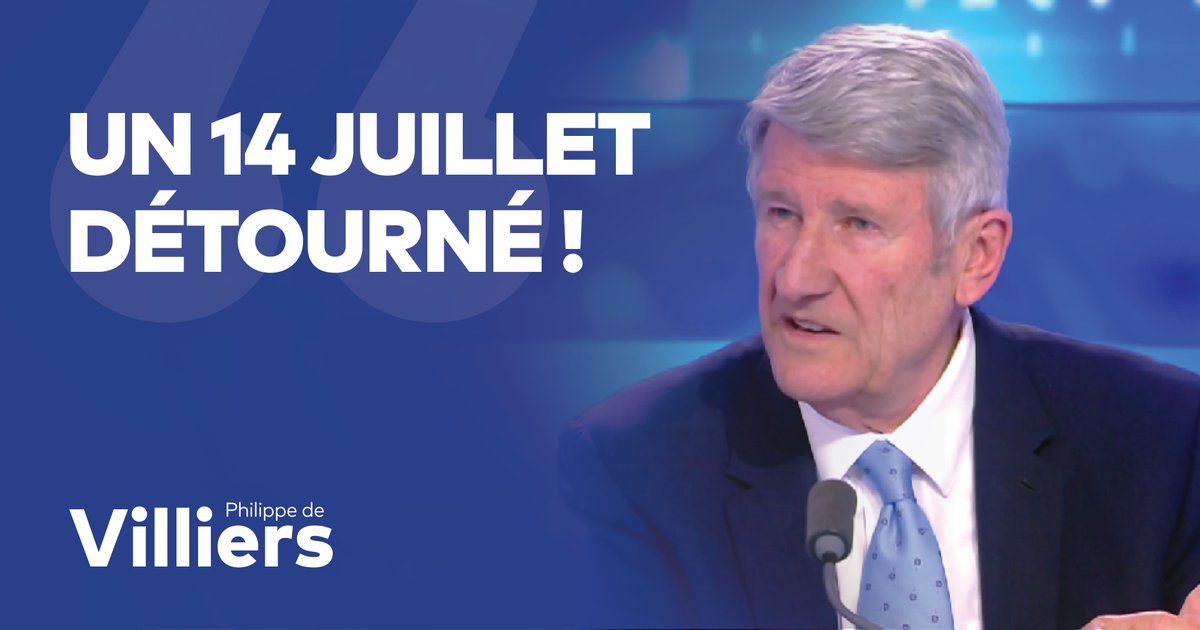🎙️ Placer le 14 juillet sous le signe de la guerre en Ukraine est une faute politique majeure. Est ainsi substituée à notre fête nationale une fête euro-ukrainienne qui transforme les Champs-Élysées en champ de bataille allégorique et au cours de laquelle défile « l'armée européenne », selon les mots d'Ursula von der Leyen. 🔗 Émission complète : #FaceAPhilippeDeVilliers #FADV #CNews