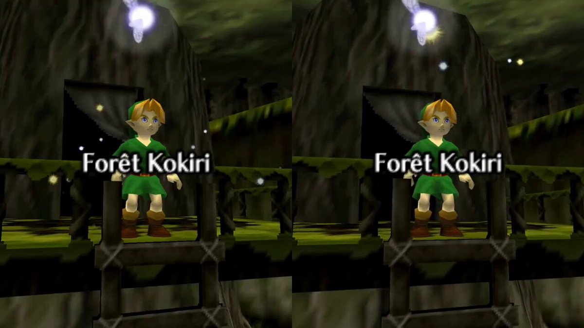 📜1552-La couleurs des fées des Kokiri dans Zelda Ocarina of Time change à chaque nouvelle partie ! Seule la couleur de Navi reste identique, exemple ici avec Saria :