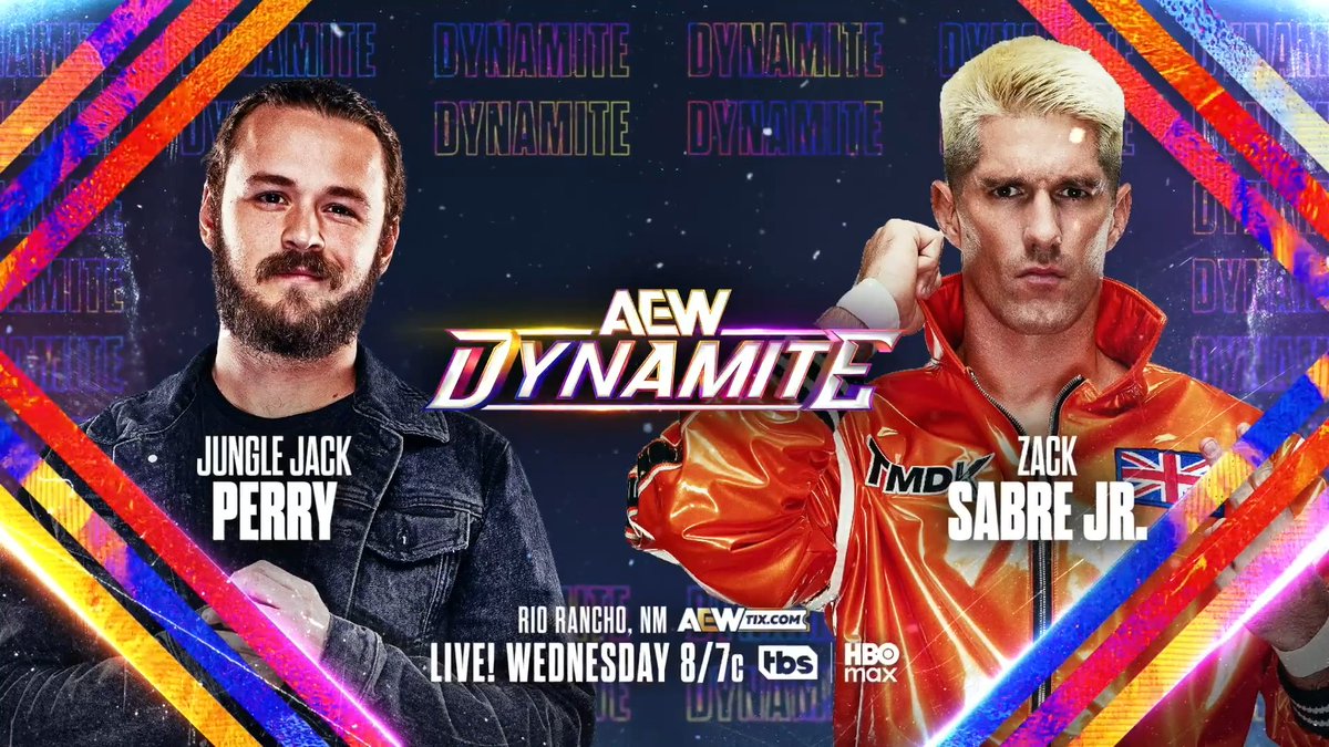 #AEWDynamite 8/7c, TBS &amp; HBO Max This Wednesday, 6/24! @Boy_Myth_Legend vs @ZackSabreJr Jungle Jack Perry wants to test himself against ZSJ ahead of the leader of TMDK's match vs Kenny Omega at #ForbiddenDoor! Jungle Jack Perry vs Zack Sabre Jr. WEDNESDAY!
