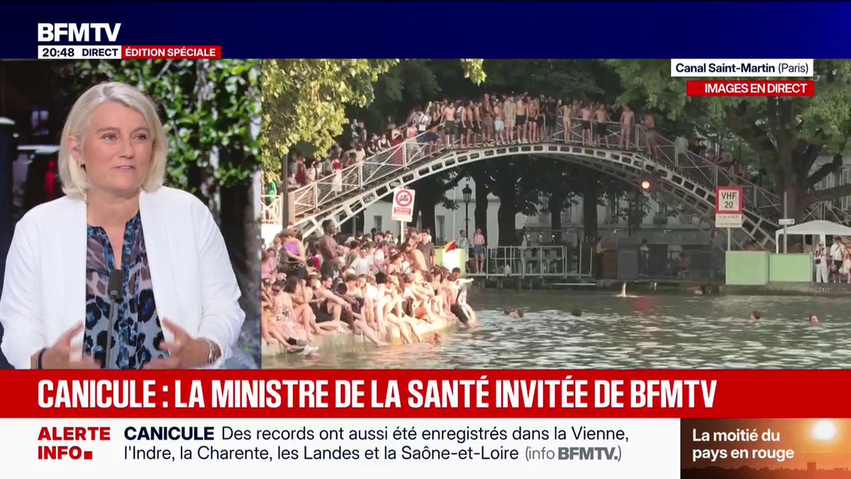 Canicule et Fête de la musique: la ministre de la Santé appelle "à la responsabilité collective"