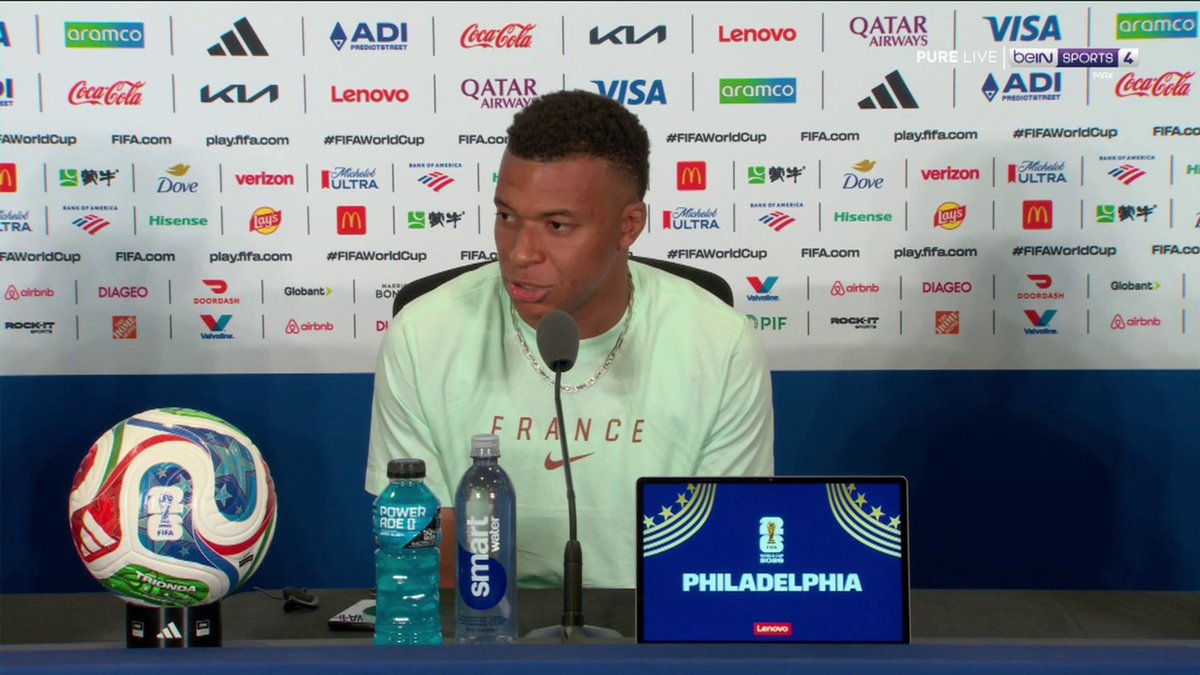 🇫🇷 Kylian Mbappé : "On nous a dit de copier le jeu de possession de Barcelone, l'attaque à trois du Real, l'intensité du Bayern et maintenant le contre-pressing du PSG, l'équipe qui gagne sera toujours un exemple" #beINFWC2026 #FIFAWorldCup