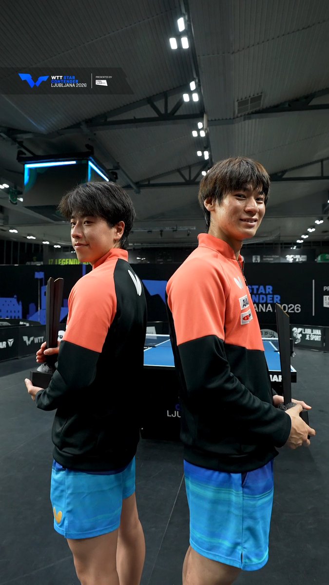 Our Champions giving their all on court and off court 😂 #WTTLjubljana #TableTennis
