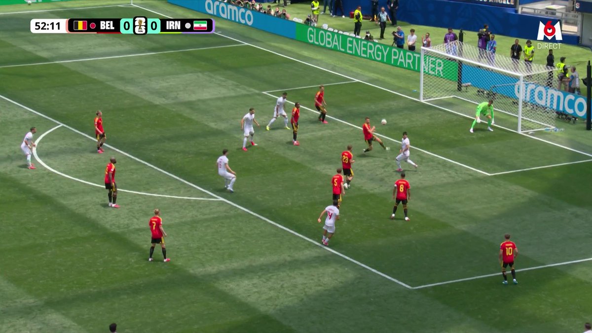 🚨 TAREMI BUTE SUR COURTOIS, QUELLE OCCASION POUR L'IRAN !!! Déjà 2 arrêts DE GRANDE CLASSE du gardien du Real Madrid dans ce match. 🎥 M6 - Coupe du Monde de la FIFA 2026™