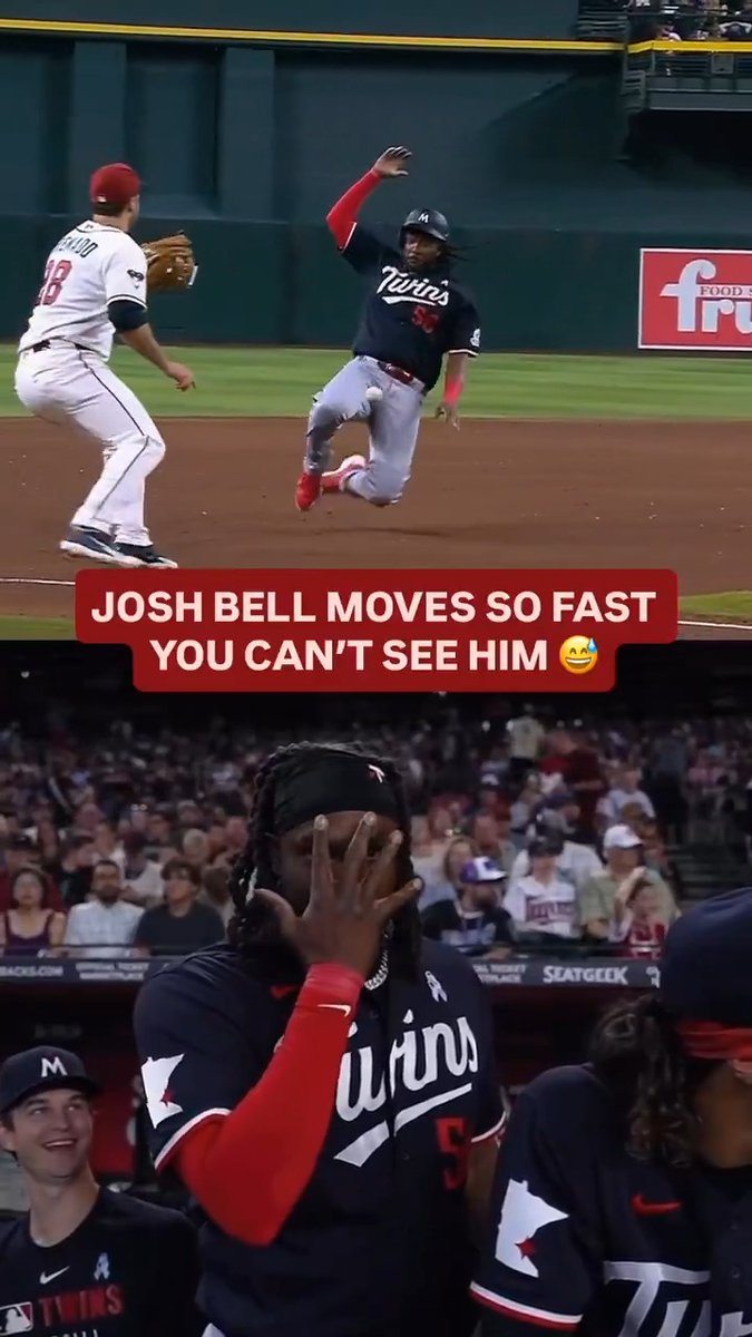 Josh Bell scored all the way from first base on a single and celebrated accordingly. 🤣
