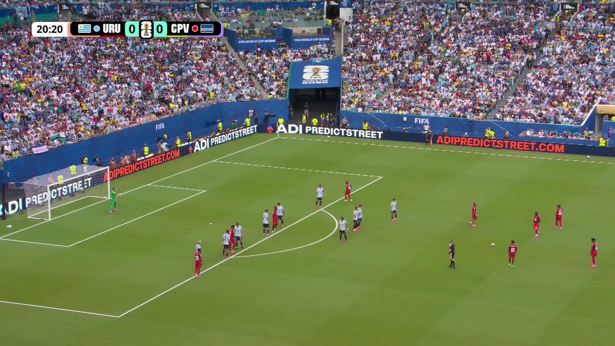 CABO VERDE HAS ITS FIRST EVER WORLD CUP GOAL!!! KEVIN PINA WITH A SENSATIONAL FREE KICK, THE PARTY IS ON!! #FIFAWorldCup
