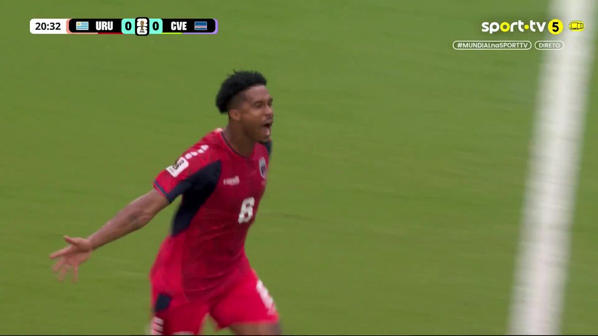 KEVIN PINAAAA 😱😱😱😱 ESTÁ FEITO O 1º GOLO DE CABO VERDE EM CAMPEONATOS DO MUNDO 🇨🇻 #sporttvportugal #MUNDIALnaSPORTTV #MundialFIFA2026 #Uruguai #CaboVerde #betano
