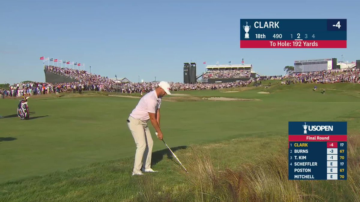 Two putts from there to win the U.S. Open.