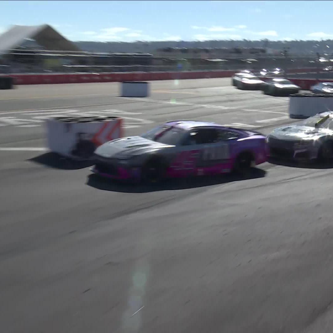 Hocevar spins and collects Chastain!