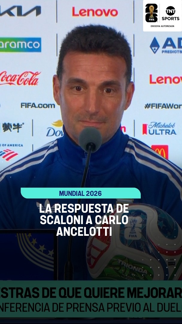 "ENTENDÍ MUY BIEN LO QUE QUISO DECIR" ✅ Lionel Scaloni evitó meterse en polémicas respecto del análisis de Carlo Ancelotti sobre el fútbol de alta intensidad que la Selección Argentina "no tiene". #TNTSportsMundial
