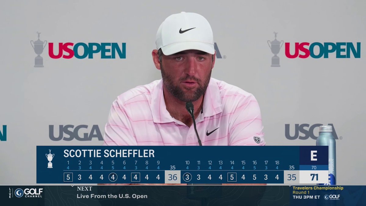 Scottie was in the final pairing with Wyndham and was asked about the crowd. "Sometimes it can get a little too much when balls are going off greens and you start hearing cheers."