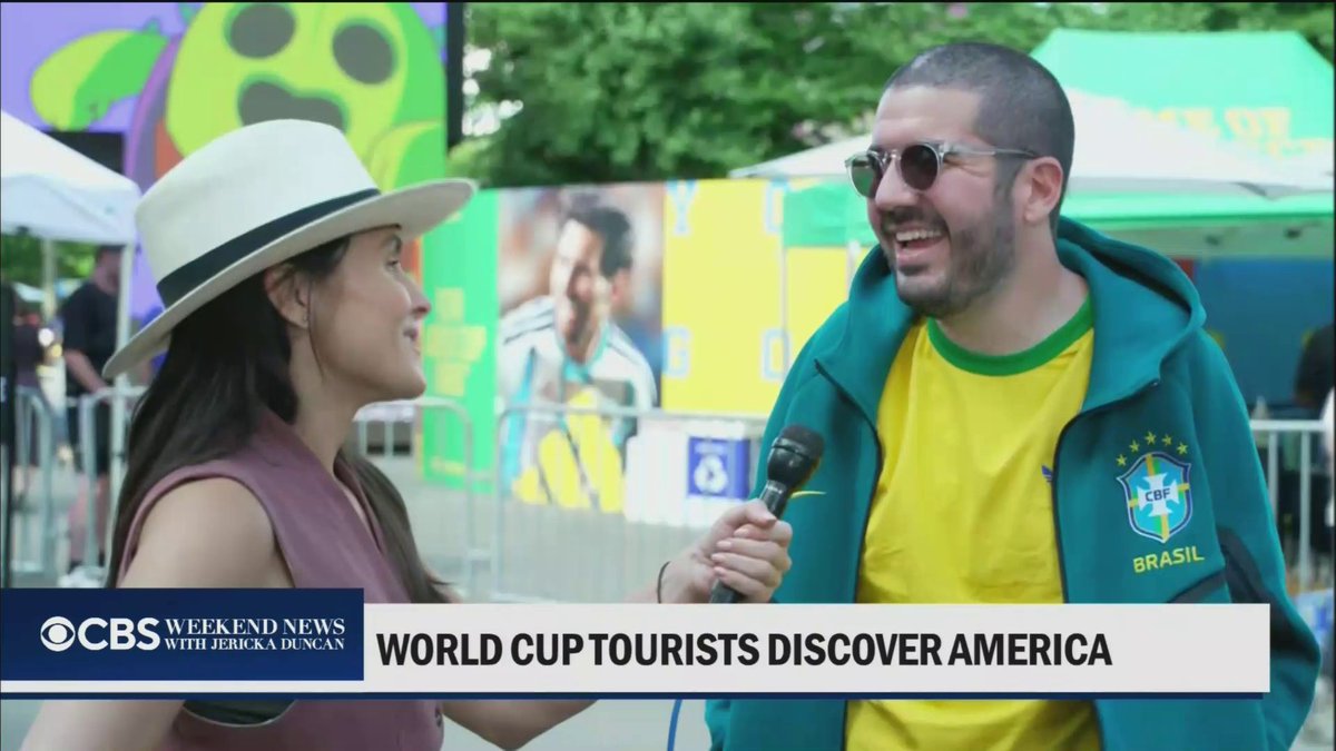 For many international World Cup fans coming to the U.S., it's their first all-American experience. International fans are going beyond the stadiums to visit parks, monuments and restaurants like the southern staple, Waffle House. CBS News’ Lilia Luciano reports.