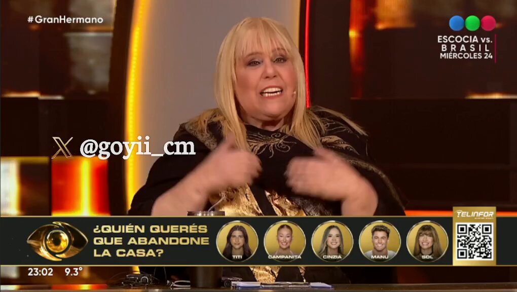 TODOS, a diferencia de Laura Ubfal, que siempre odia y opera contra las mujeres protagonistas del reality, prefieren que el lunes SOL SE QUEDE Y SE VAYA TITI. TITI al 9009 CHAU A LA ABOGADA DE MANUEL #GranHermano