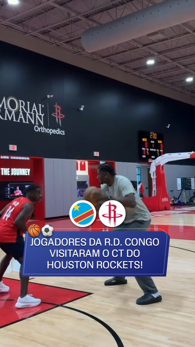 Clint Capela putting in work against some of the D.R. Congo’s World Cup team at the Rockets training center 💥 (H/T ESPN Brasil)