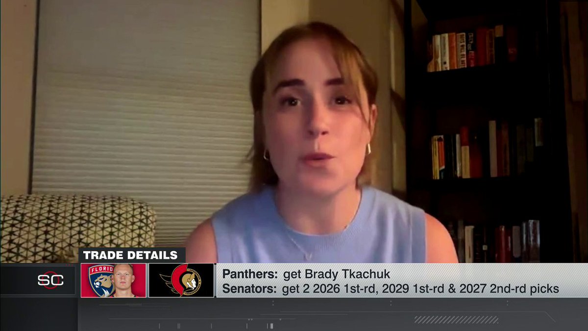 "Brady Tkachuk had full control here. ... He got to dictate in the end where he wanted to go, and it was very clear his preference was Florida." Emily Kaplan provides more insight into the Brady Tkachuk trade to the Florida Panthers 🏒