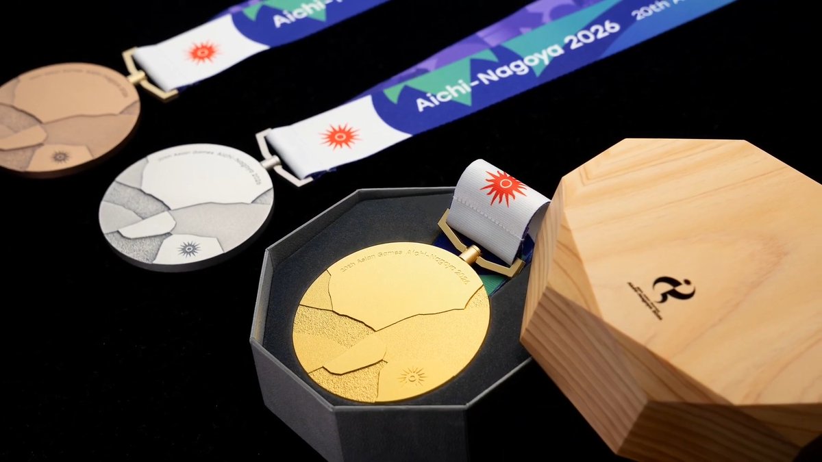 大会の入賞メダルデザインは、もうご覧いただけましたか？🏅 スポーツを通してひとつに。 アスリートへの想いが込められたデザインを、ぜひじっくりとご覧ください。 詳細はこちら #アジア競技大会 #愛知名古屋2026