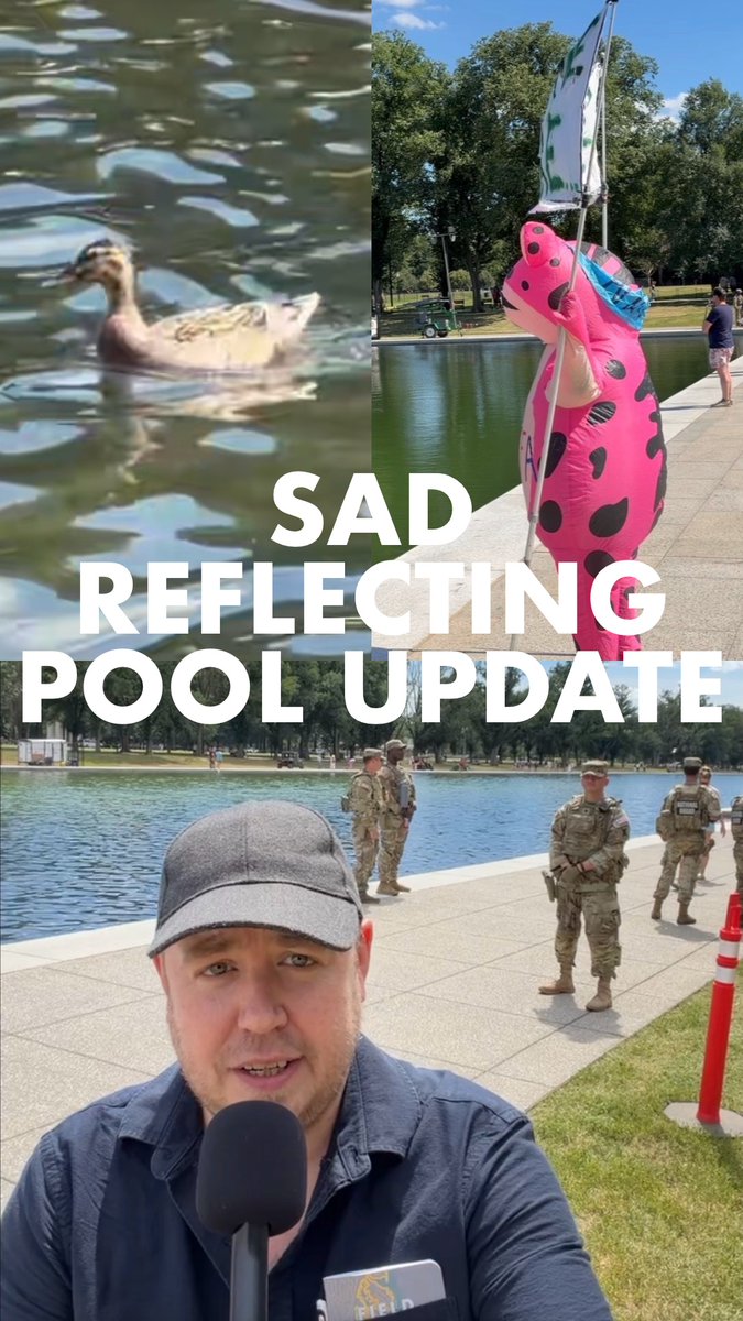 This must be the second most heavily defended waterway in the world…after the Strait of Hormuz. I’m back with some sad news from the Lincoln Reflecting Pool…