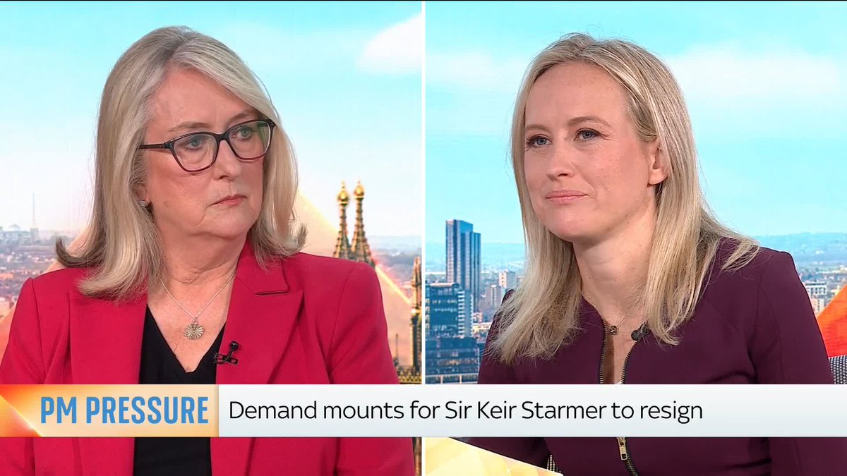 After initially avoiding the question, Baroness Jacqui Smith tells Sophy Ridge she doesn't think Andy Burnham's team is being disrespectful of Sir Keir Starmer despite trying to force him from office ⬇️