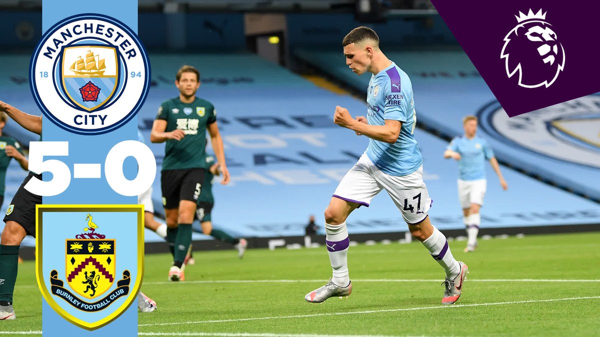 #OnThisDay: #ManCity 5-0 Burnley [2020] ⚽️ [22', 63'] Phil Foden ⚽️ [43', 45+3'] Riyad Riyad Mahrez ⚽️ [51'] David David Silva