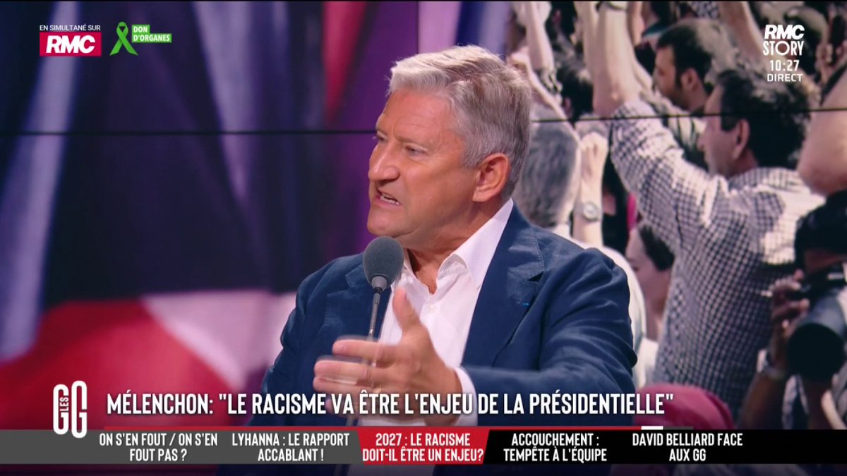 🚨 « Le racisme va être un enjeu de la présidentielle » : D’accord avec Jean-Luc Mélenchon ? 🗣️ Emmanuel de Villiers : "La France n'est pas raciste ! La France n'est pas du tout en risque de fascisme. Il va encore être candidat à 90 ans ce monsieur ? Il faut prendre sa retraite." #GGRMC