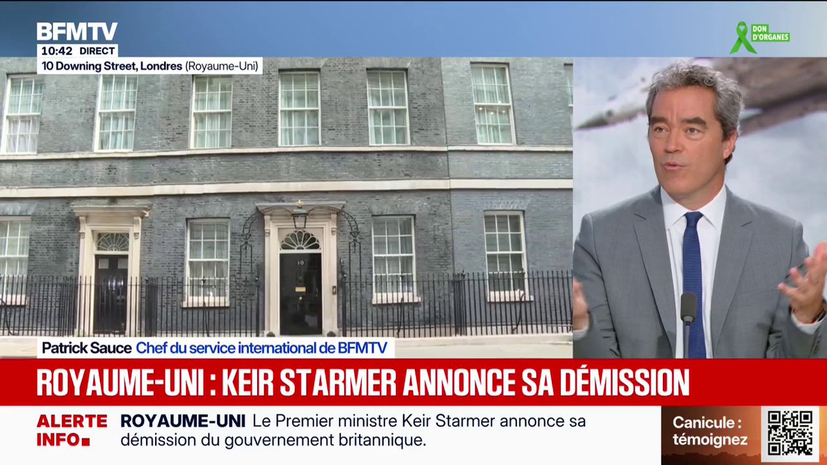 Le Premier ministre britannique Keir Starmer annonce sa démission