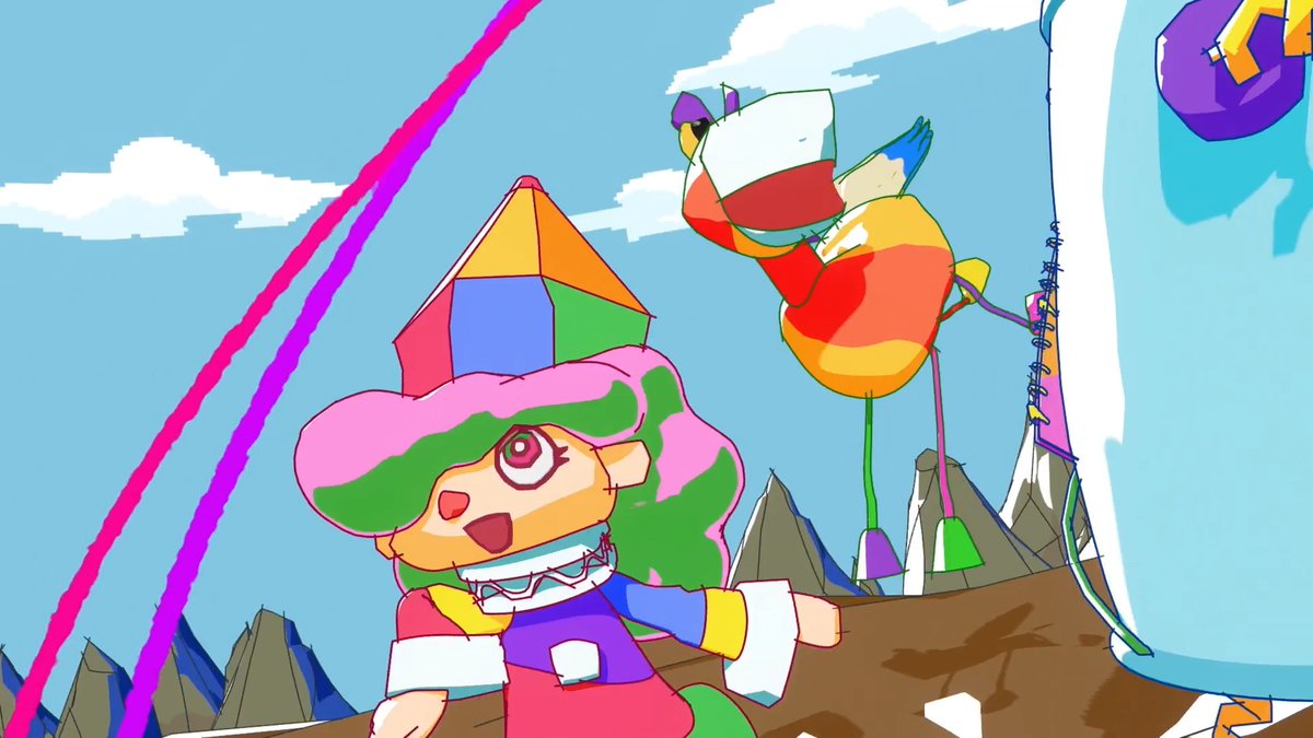 NHKみんなのうた 2026年4-5月 「オーバーレイ」（うた 煮ル果実 with v flower）※無音 みんなのうた史上で最高密度のバタバタ展開を目指して作った作品。 #blender #b3d #みんなのうた