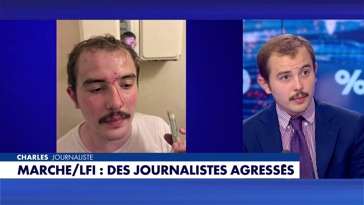 Le témoignage d’un journaliste de Frontières agressé en marge du rassemblement de LFI : «Pendant que j’étais à terre, un antifasciste a tenté de me donner un coup de pied dans la tête», raconte Charles, dans #100Frontières Toute l'info est à retrouver sur