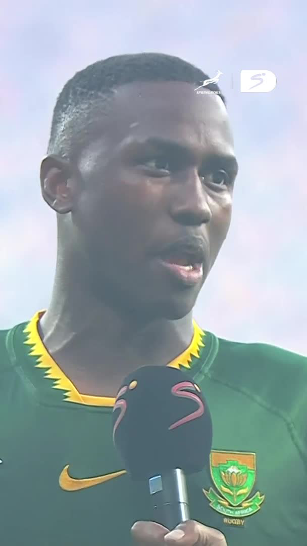 "When I first walked into camp, I wanted to call the guys uncle!' 😂 Vusi Moyo reflects on his first match in the Springbok jersey after coming off the bench against the Barbarians. #SSRugby | #Springboks