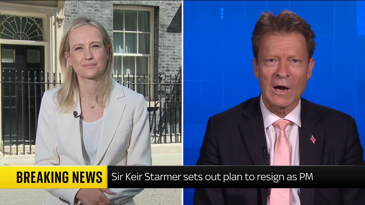 Deputy leader of Reform UK, Richard Tice says the country is broken and is calling for a general election following Starmer's resignation 📺 Sky 501
