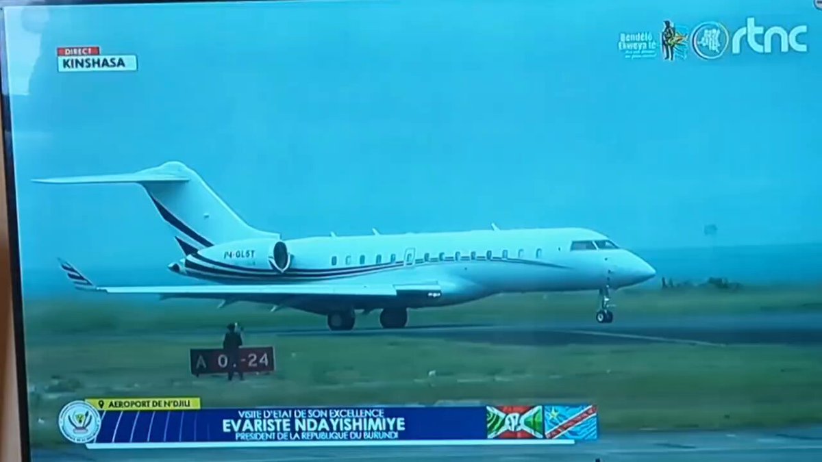 🇨🇩🇧🇮 RDC/BURUNDI : Arrivée du président Évariste Ndayishimiye à Kinshasa. Un accueil chaleureux et protocolaire lui est réservé par les autorités congolaises.