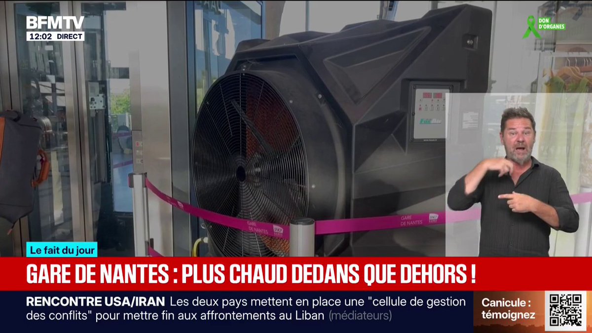 "Ça monte vite en température": la gare de Nantes se transforme en fournaise lors des fortes chaleurs