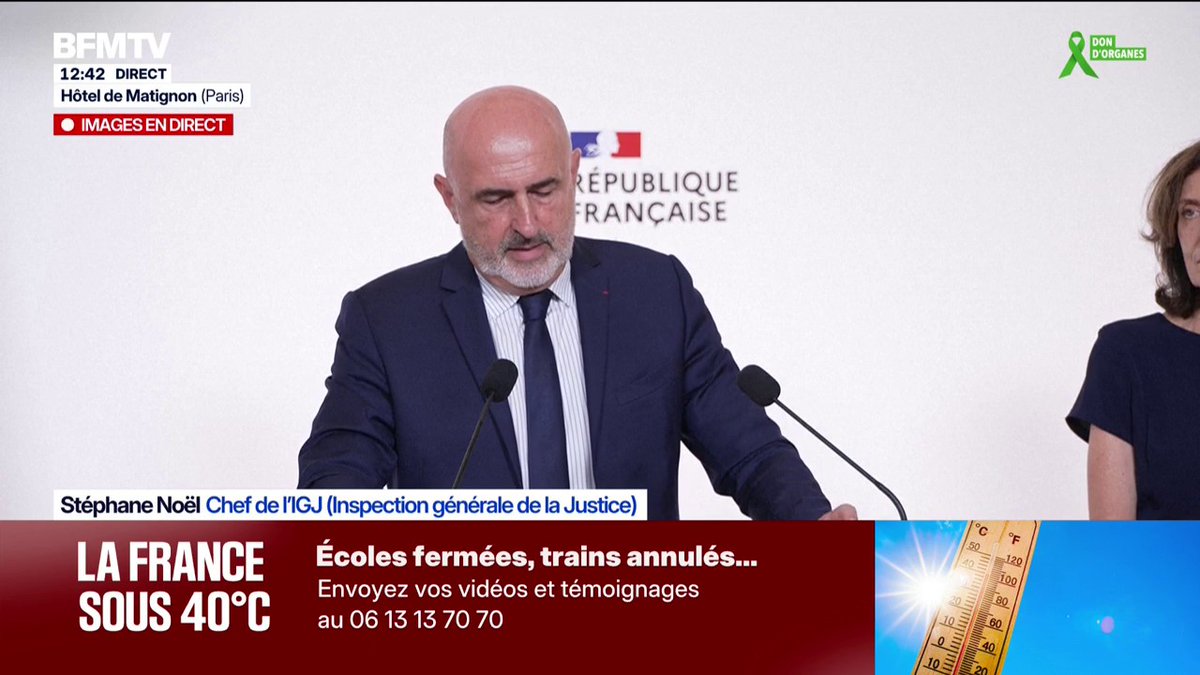 Affaire Lyhanna: "Les investigations réalisées à ce jour par l'inspection générale de l'éducation, du sport et de la recherche ne font pas apparaître de dysfonctionnement", explique Stéphane Noël, chef de l’inspection générale de la justice