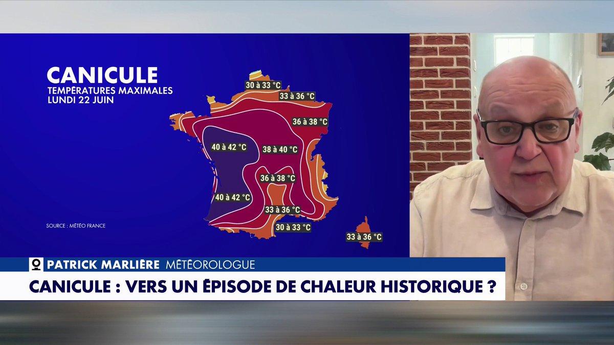 Canicule : «C’est comme si on posait un couvercle au-dessus de l’Europe, on ne sait pas combien de temps ça va durer», explique ce météorologue, dans #MidiNews Toute l'info est à retrouver sur