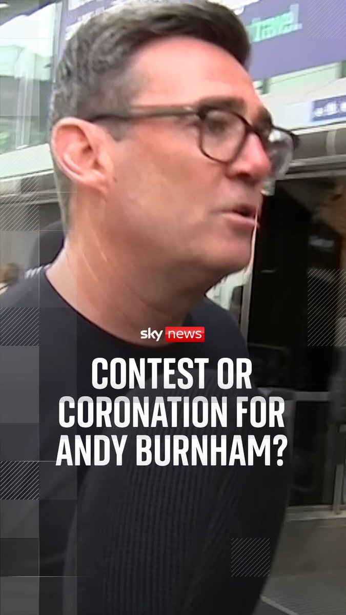 Sky News asked Labour leadership hopeful Andy Burnham if he was preparing for a contest or a coronation as he left Manchester Piccadilly station to travel to Westminster. Burnham announced he will run for Labour leader following Sir Keir Starmer's resignation announcement. Latest: