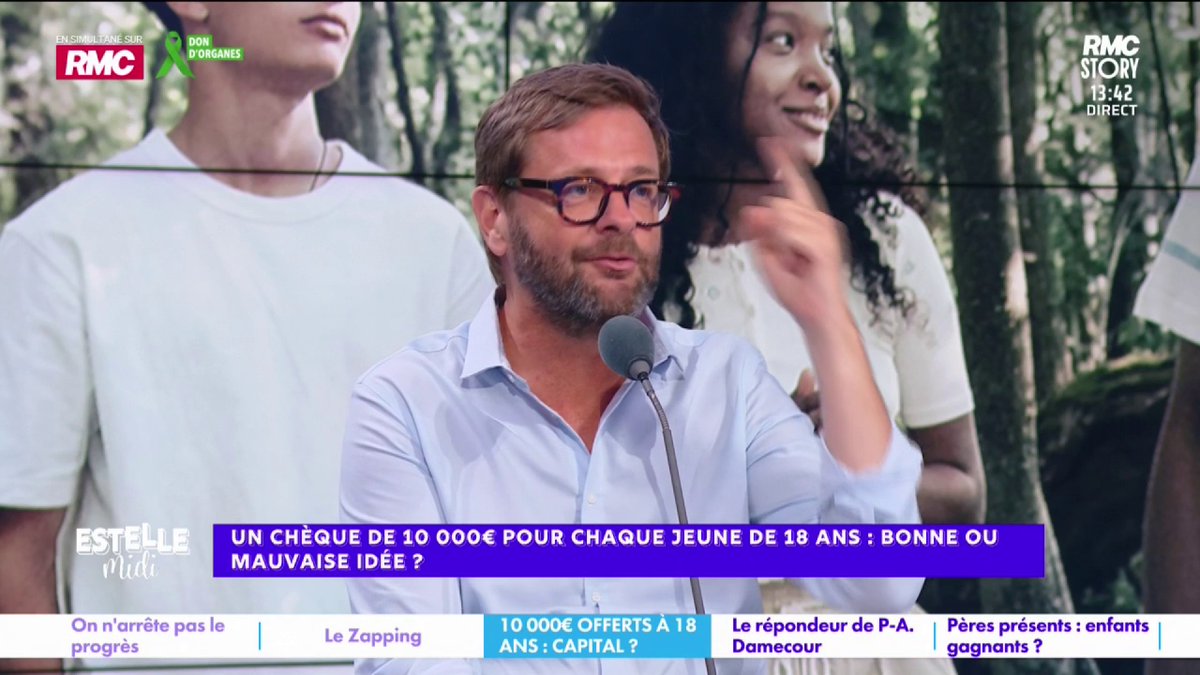 💶 10 000€ pour chaque jeune de 18 ans 🎙️ Jérôme Lavrilleux : "On passe d'une société où à 18 ans on t'envoyait faire ton service militaire à une société où à 18 ans on va te filer 10 000 balles, et on a 3 500 milliards de dettes, et personne ne fait le rapprochement !"