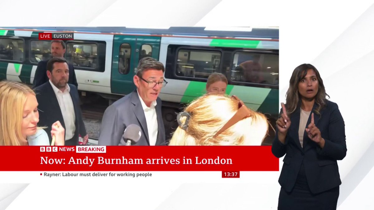 "I hope I leave Manchester in a better place" Andy Burnham arrives in London ahead of his swearing in as an MP in Parliament Follow live updates and reaction: