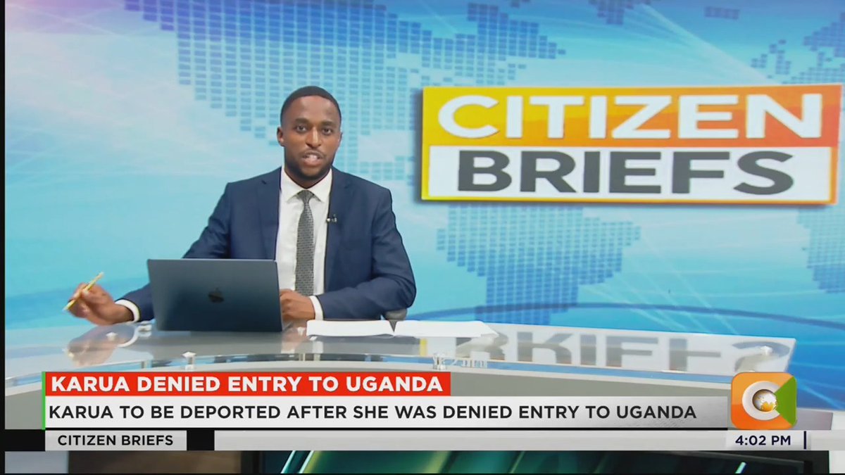 Karua Denied Entry To Uganda: Karua to be deported after she was denied entry to Uganda Karua was stopped at the Entebbe International Airport She was to attend involving Ugandan Erias Lukwago Lukwago and Karua represent detained Kizza Besigye #CitizenBriefs