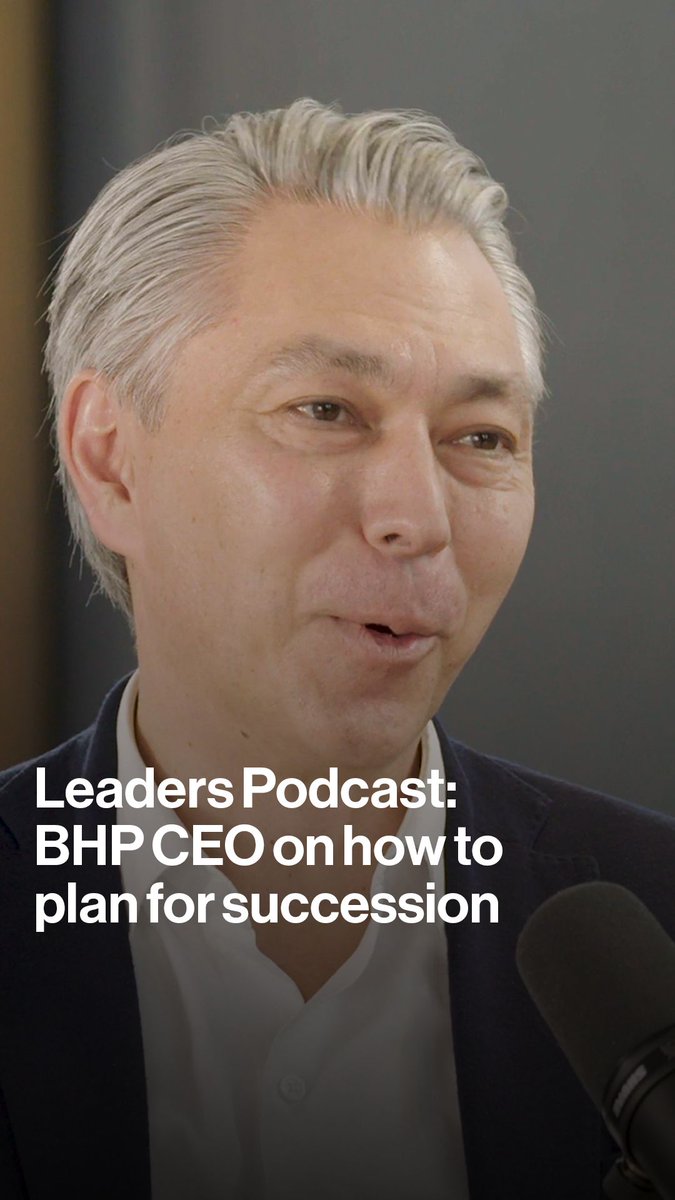 "Succession starts now" Outgoing BHP CEO Mike Henry tells Francine Lacqua how he started planning for his replacement on his first day in charge Listen at and watch at
