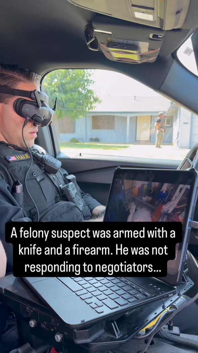 In a nationwide first, a drone was successfully used to disarm an armed suspect, helping bring the incident to a safe resolution. Sacramento Sheriff’s Special Enforcement Detail (SWAT) had the residence surrounded. The known felon and Parolee-At-Large was seen earlier with a firearm. After not responding to negotiators, a drone was deployed inside the residence. Drone pilots located the suspect hiding in a corner of a garage. One of his hands was concealed under his body, and the other was holding a knife. He was obviously alive, but not responding. Was he pretending to be dead or simply lying in wait for deputies to approach? Rather than rush into a potentially deadly encounter, one drone pilot came up with an innovative solution. By attaching a powerful magnet to the drone, the pilot was able to safely remove the knife from the suspect’s hand before deputies moved in. It was an incredible display of creativity, skill, and precision by the drone pilot. It’s also worth noting that our drones are labeled as “military equipment” (even though anyone can purchase them at their local Walmart), but are really just another piece of technology helping deputies resolve dangerous situations safely. Their use protects both law enforcement personnel and suspects.