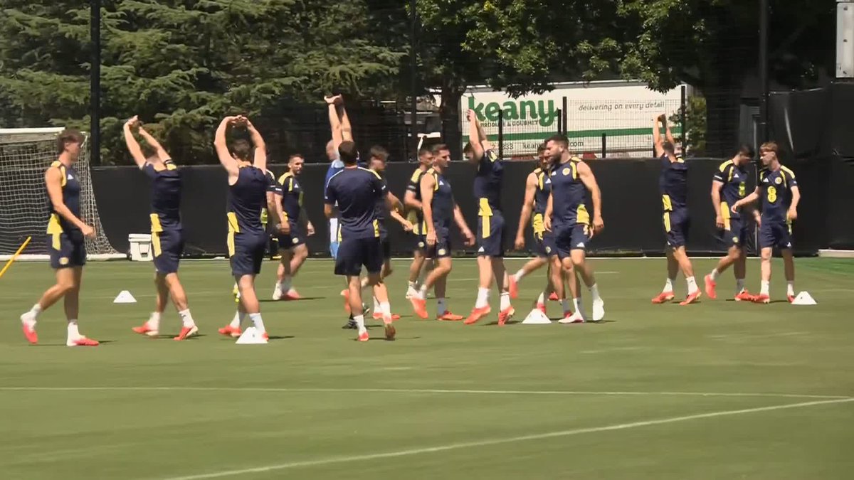 🏴󠁧󠁢󠁳󠁣󠁴󠁿 Aaron Hickey is missing from Scotland training ahead of Wednesday's final Group C match against Brazil.