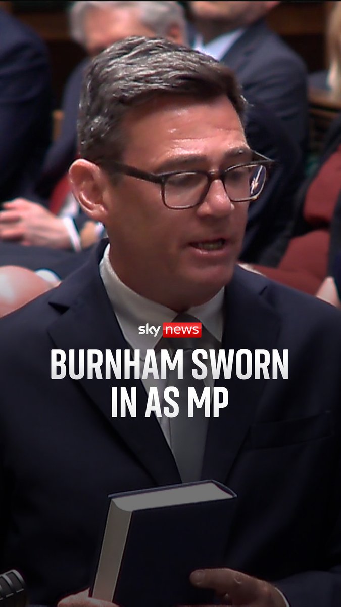 Andy Burnham has been officially sworn in as the MP for Makerfield, following his by-election victory last week. While Burnham has only just become an MP, he could be PM in as little as four weeks.
