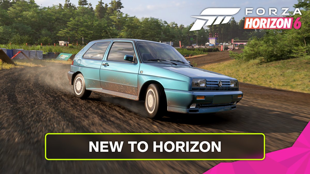 A new off-road rival has joined the Festival. Welcome the 1989 Volkswagen Rallye Golf to Horizon Japan!