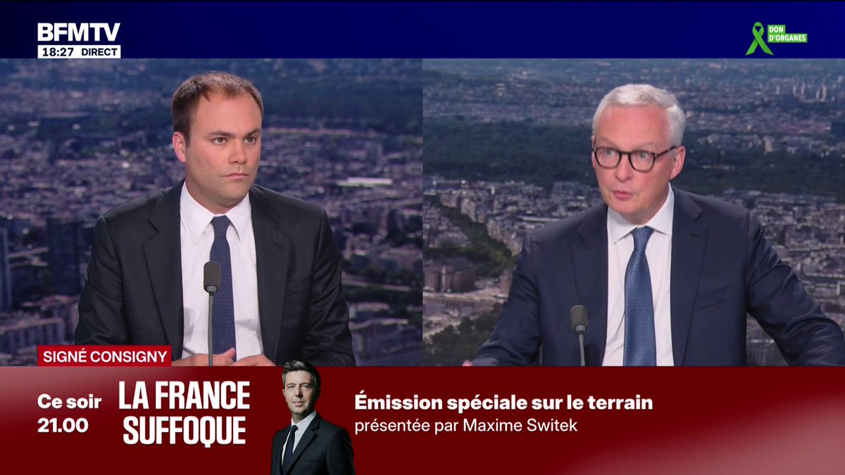 Bruno Le Maire, ancien ministre de l'Économie, détaille "les trois priorités de la France" pour aider l'économie